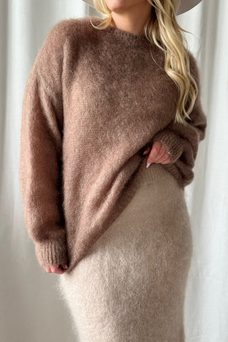 Warmness mohairneule, mocha