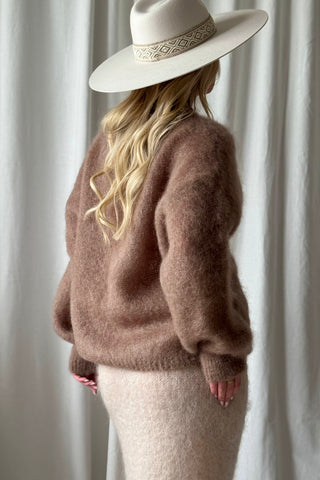 Warmness mohairneule, mocha