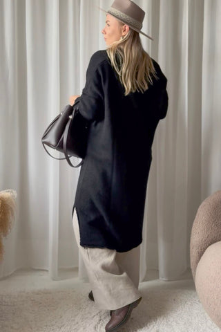 Wilona Long cardigan, black
