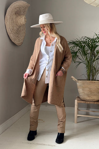 Wilona neuletakki, caramel