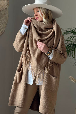 Wilona neuletakki, caramel