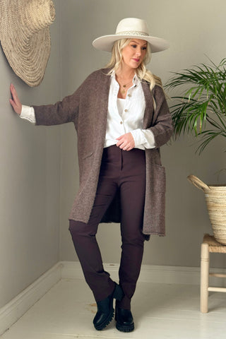 Wilona cardigan, taupe