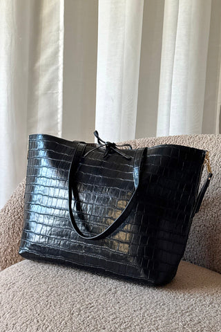 Windsor Reversible Bag big, black/check