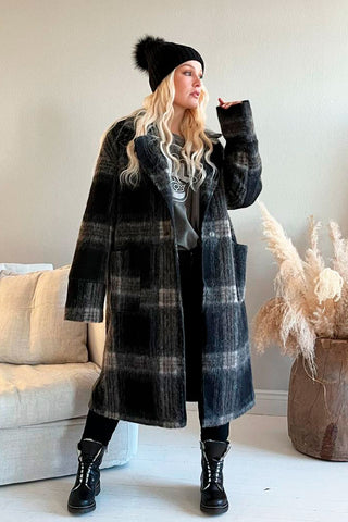 Winona wool coat, black