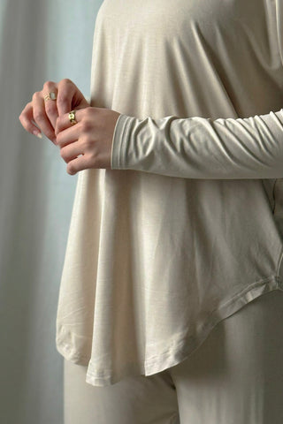 Bamboo Yoga paita, beige