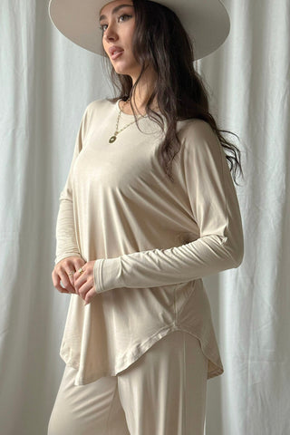 Bamboo Yoga paita, beige