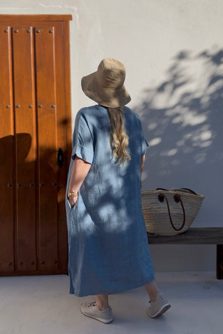 Yoko kaftaanimekko, denim blue