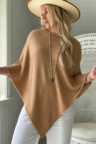 Zelie viskoosiponcho, caramel