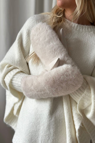 Zoe lapaset, luonnonvalkoinen