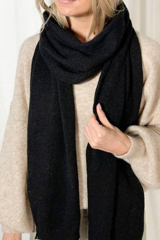 Adams alpakkahuivi, musta