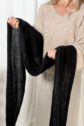 Adams alpakkahuivi, musta