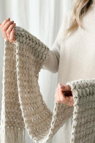 Akira neulehuivi, oatmeal beige