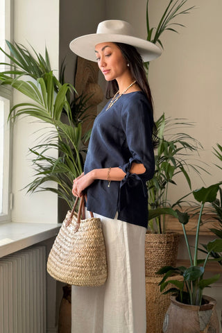 Alberobello pellavapaita, navy