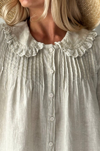 Alivia linen blouse, sand