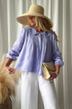 Alivia linen blouse, lavender