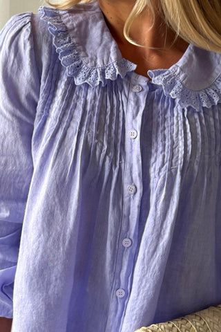 Alivia linen blouse, lavender