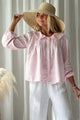 Alivia linen blouse, cool pink