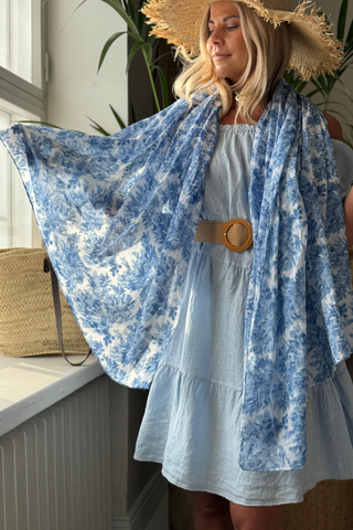 Amber puuvillahuivi, sininen