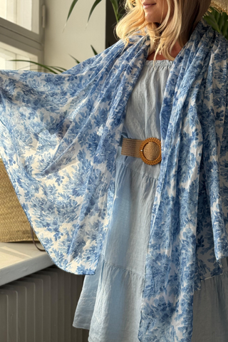 Amber puuvillahuivi, sininen