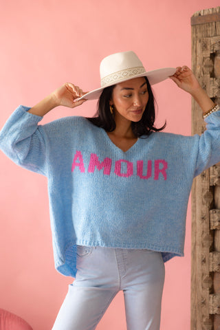 Amour neule, sky blue