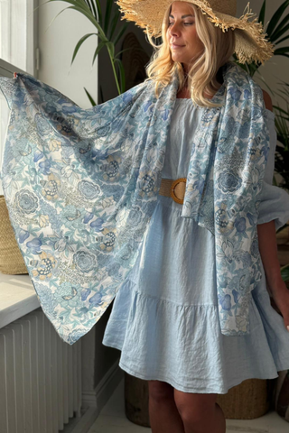 Andrea puuvillahuivi, blue