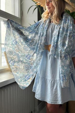 Andrea puuvillahuivi, blue