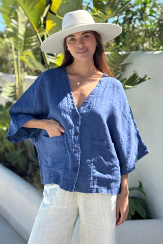 Andrea pellavajakku, royal blue