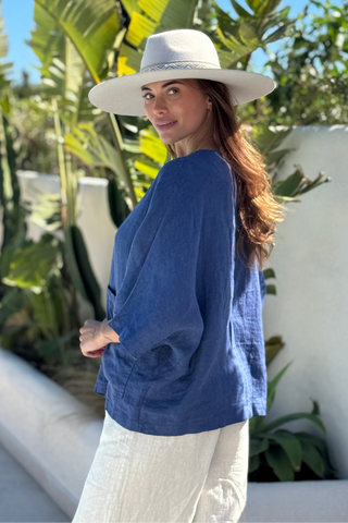 Andrea pellavajakku, royal blue