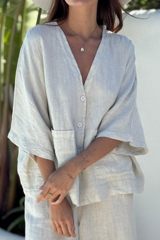 Andre linen jacket, sand