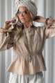 Anella linen blouse, safari