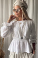 Anella linen blouse, white