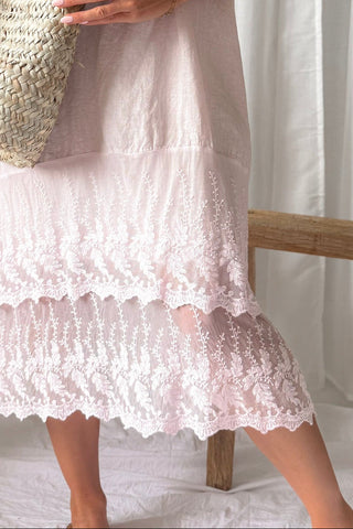 Annabel pellavamekko, cool pink