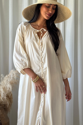 Aurora cotton dress, sand