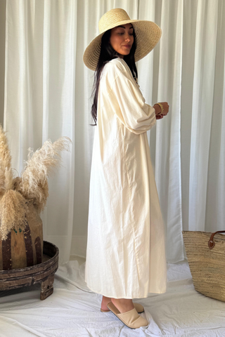 Aurora cotton dress, sand