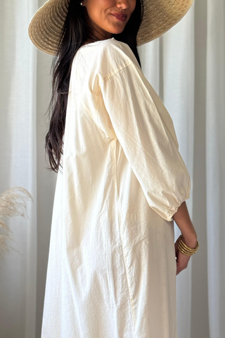 Aurora cotton dress, sand