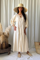 Aurora cotton dress, sand