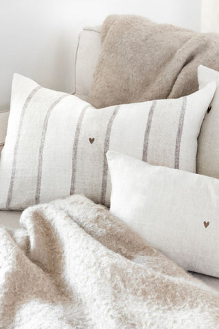 Bold Stripe linen cushion