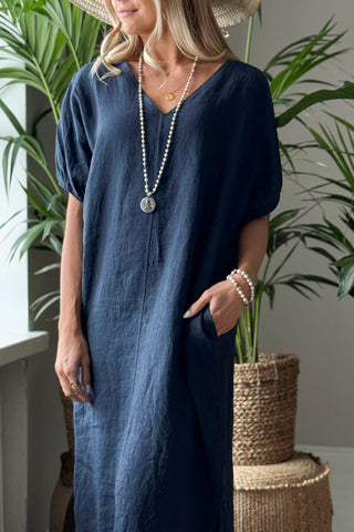 Ayumi pellavamekko, navy