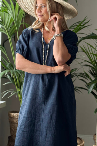 Ayumi pellavamekko, navy