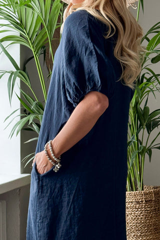 Ayumi pellavamekko, navy