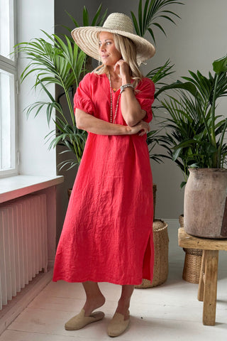 Ayumi pellavamekko, poppy red