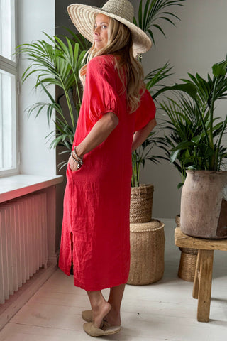 Ayumi pellavamekko, poppy red
