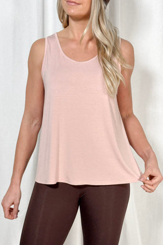 Bamboo daily top, light pink