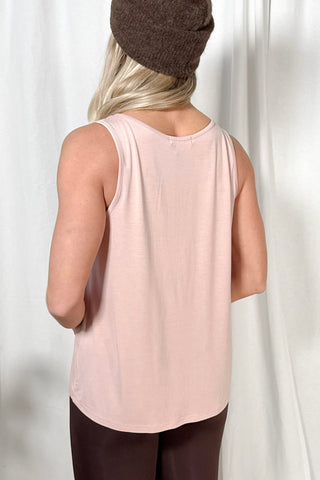 Bamboo daily top, light pink
