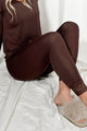 Bamboo Lace leggings, coffee