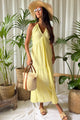 Beach angel cotton dress, yellow