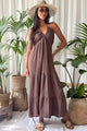 Beach angel cotton dress, brown