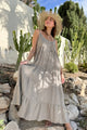Benissa linen dress, taupe