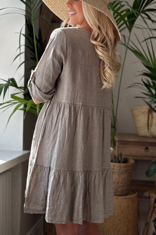 Bethany pellavamekko, taupe