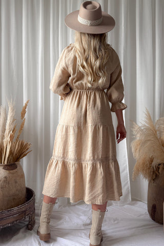 Beth ellen linen dress, safari